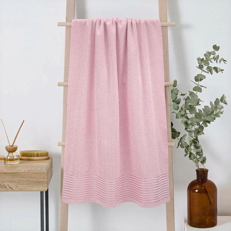 Полотенце махровое УЗБ Райт, L 70х130 роз,159165