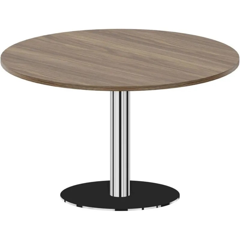 Стол Carre для совещаний диаметр 120х72см (меламин) Орех/Хром OC120WN Стол Carre для совещаний диаметр 120х72см (меламин) Орех/Хром OC120WN