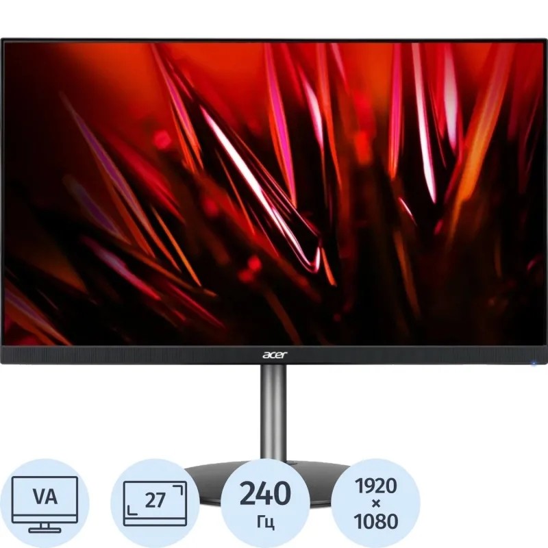 Монитор Acer Nitro (UM.HX3CD.X01)27/WQHD/VA/240Hz/350cd/0,5ms/HDMI/DP