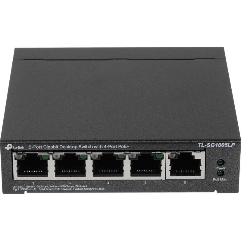 Коммутатор TP-Link TL-SG1005LP (L2) 5x1Гбит/с 4PoE+ 40W неуправляемый
