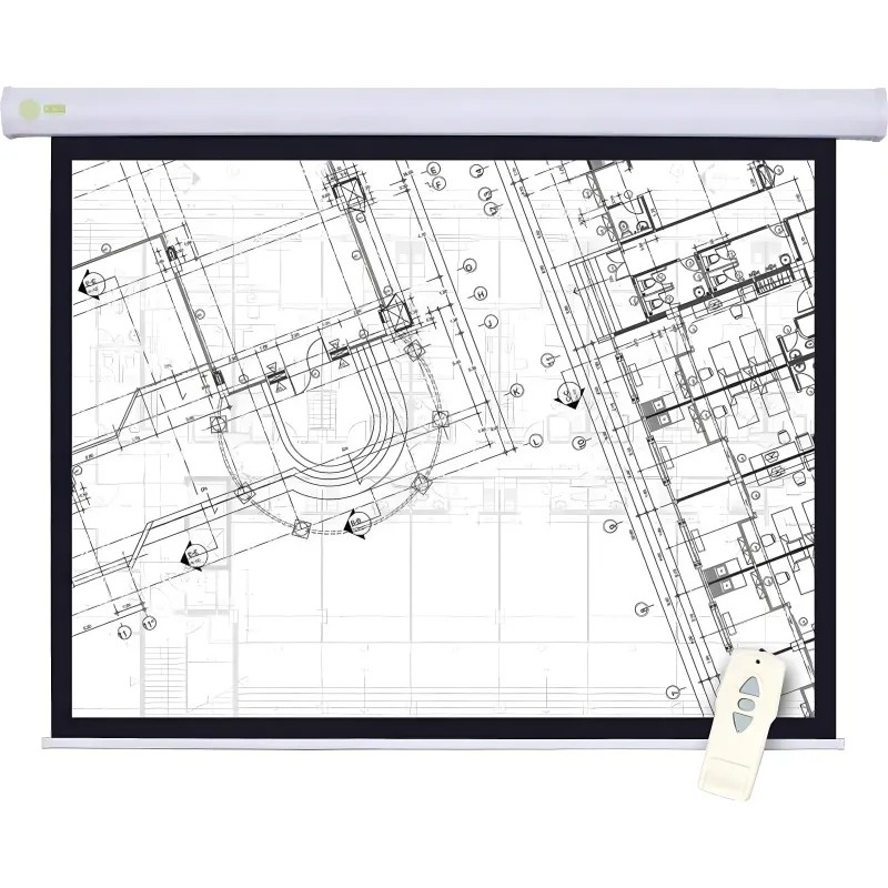Экран Cactus 180x180см Motoscreen CS-PSM-180x180 1:1 настен-потол.(мотор.)