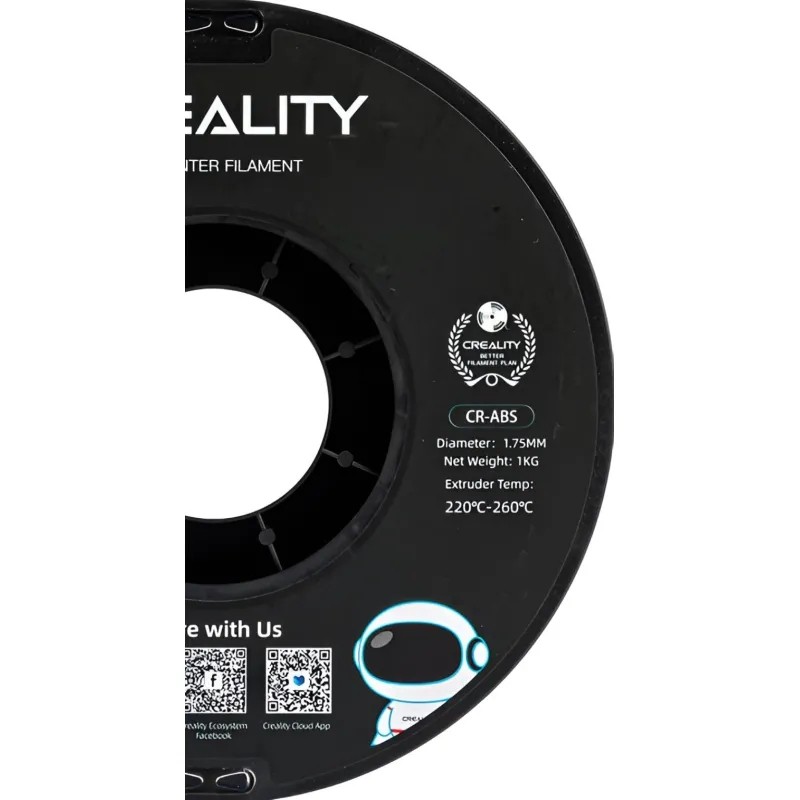 Катушка CR-ABS-пластика Creality 1.75 мм 1кг., серая (3301020034)