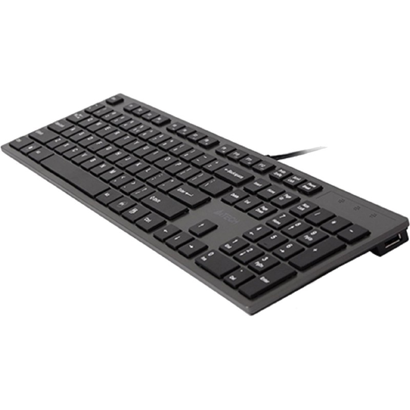 Клавиатура A4 KV-300H серый/черный USB slim