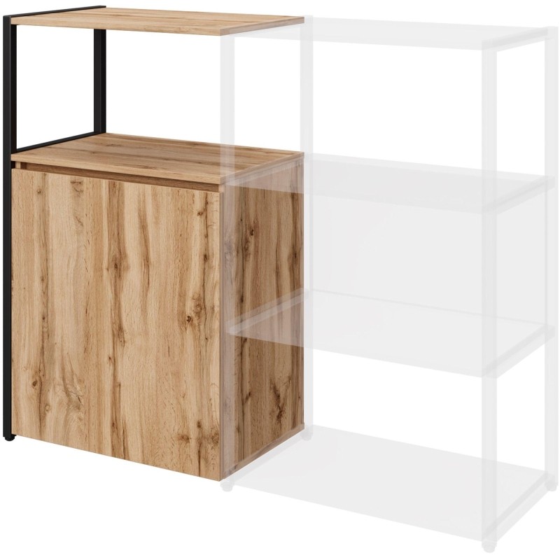 Полустеллаж для документов K-Loft  241H023 645х400х1068 дуб натур/черный