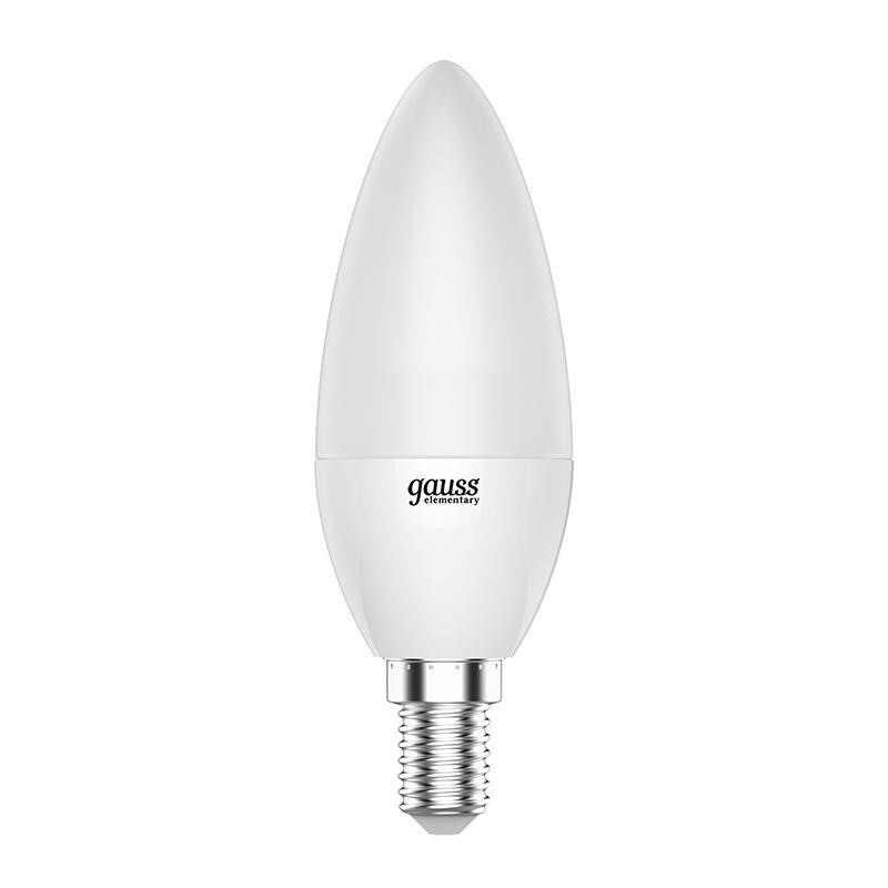 Лампа светодиодная Gauss Elementary 6W Е14 Свеча 4100K 450lm 33126