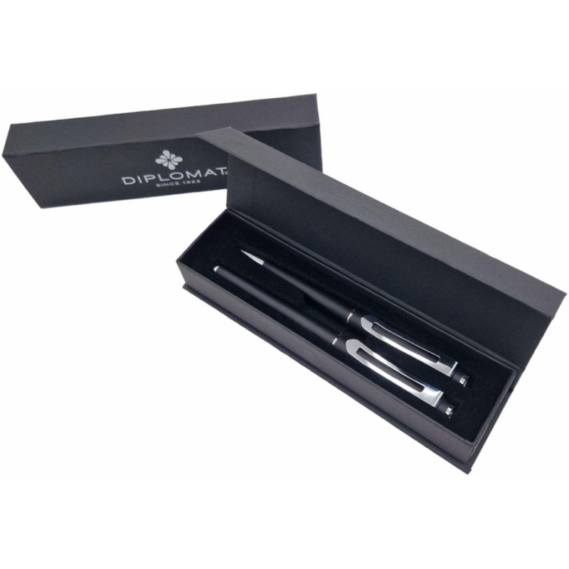 Набор пишущих принадл. Diplomat Me pen (black) шарик.и пер.ручки, D41201060