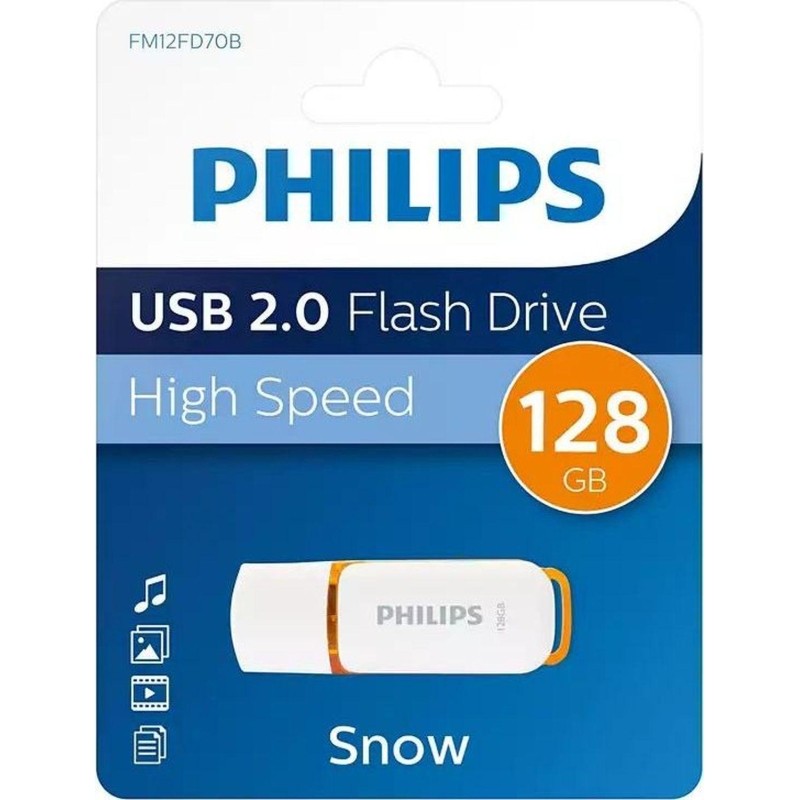 Флеш-память PHILIPS SNOW2.0 128GB, USB 2.0