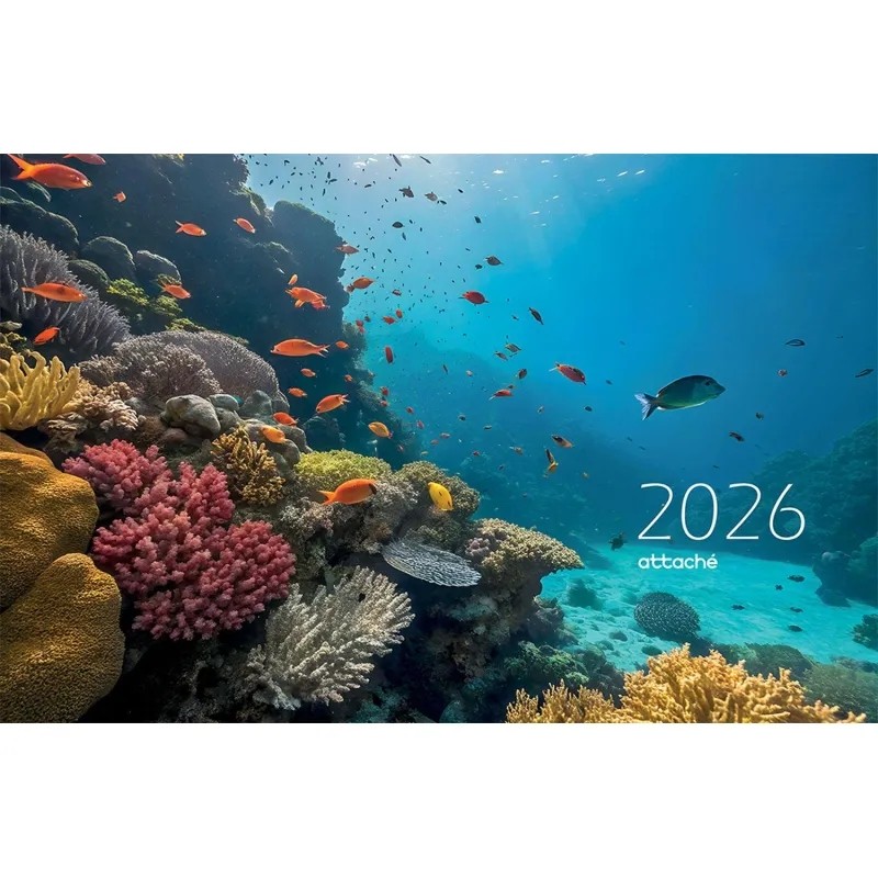 Календарь настенный 3-х блочный 2026 Attache, 305х675, Рыбки, 80г/м2