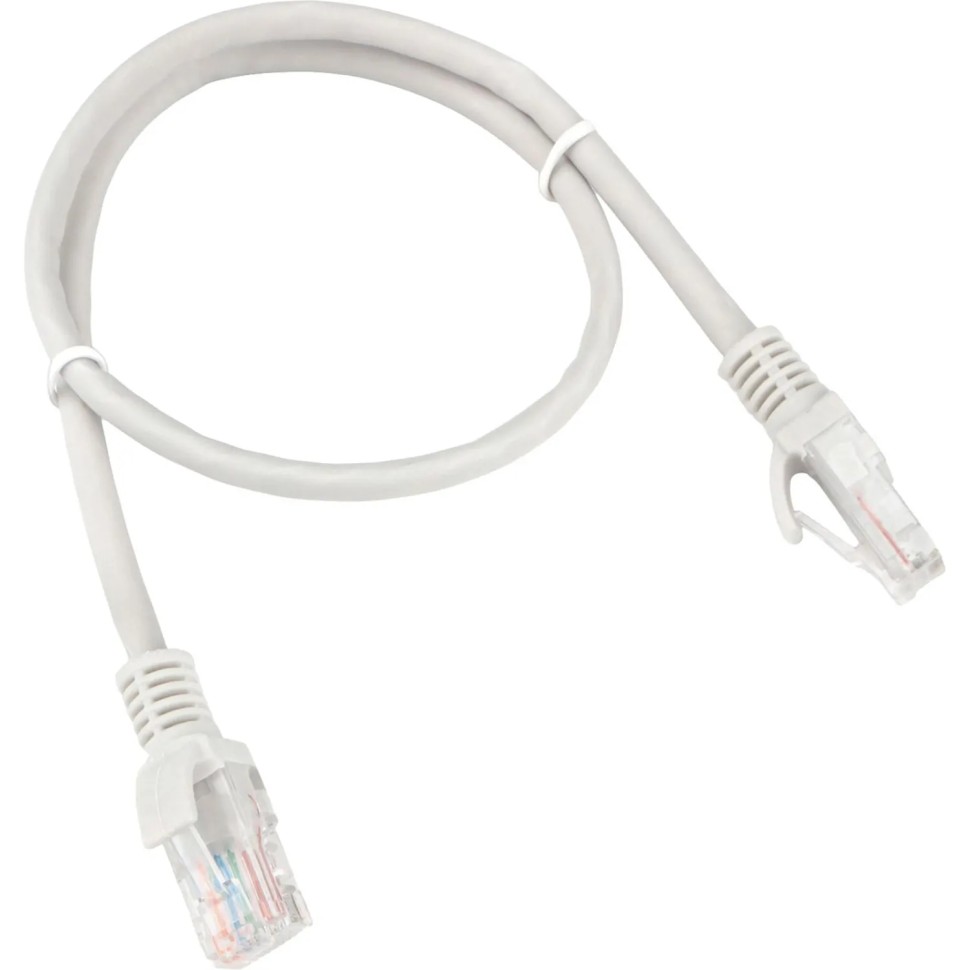 Патч-корд LSZH UTP Cablexpert кат.5e, 0.5м, литой, многожильный (серый)