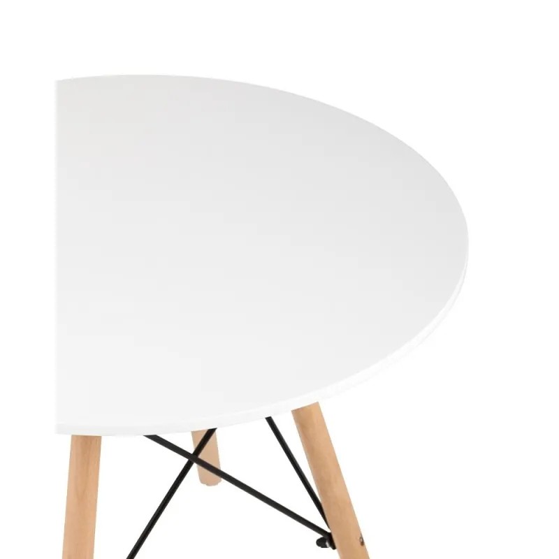 Стол обеденный SG_круглый EAMES DSW SMALL D=60, белый на дер. ножках