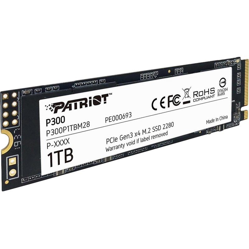 SSD накопитель Patriot P300 1ТБ M.2 2280 PCI-E x4 (P300P1TBM28)