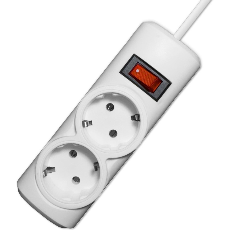 Сетевой фильтр PROGIX PG242 2р/5м/3,5кВт/16А заземление, белый, ПВС 3х1.5