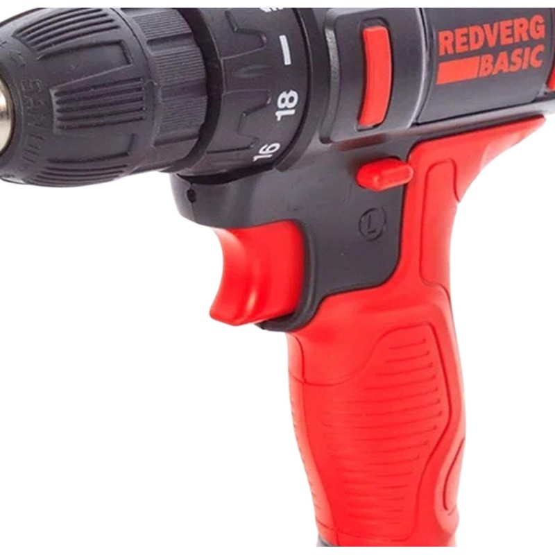 Дрель-шуруповерт аккумуляторная Redverg Basic SD18LE/1-2 АКБ x Li-ion (18В, 2 Ач)+ЗУ