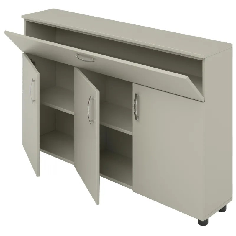 Тумба MET_для школьной доски 127x26x82 серый