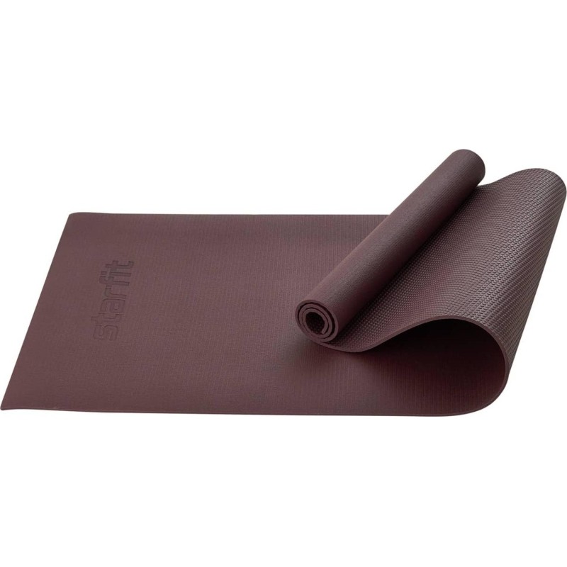 Коврик для йоги плотн STARFIT FM-103 PVC HD,0,6см,183x61,шокол,ЦБ-00001473