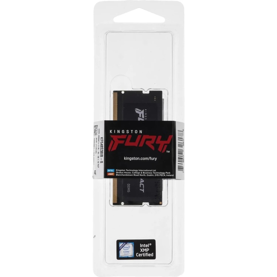 Модуль памяти Kingston FURY Impact DDR5 SO-DIMM 8GB 4800Мгц(KF548S38IB-8)