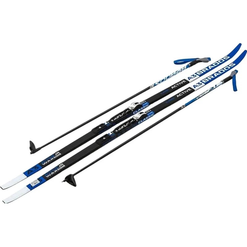 Лыжи Комплект NNN (крепление STC) - 185 STEP Brados Active A3 Blue, 6169