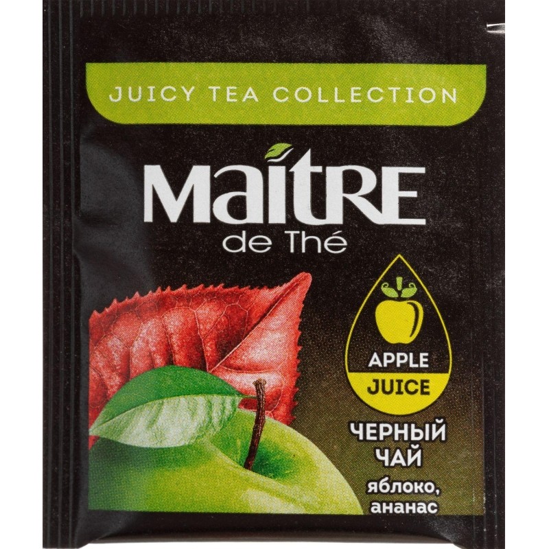 Чай черный в пакетиках Maitre с соком яблока и ягодами, 2грx20пак
