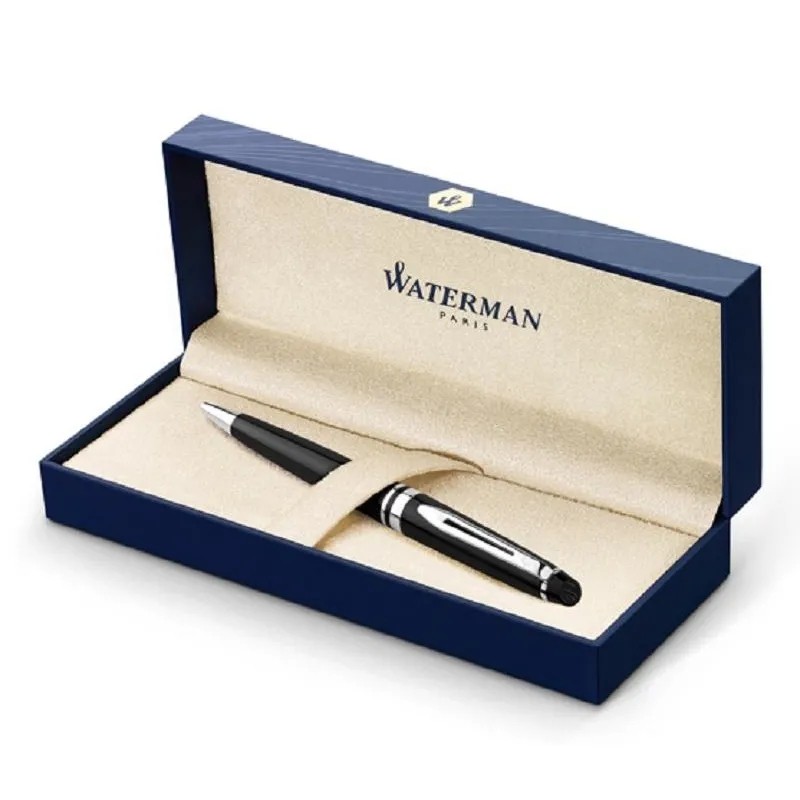 Ручка шариковая Waterman Expert Black PT син,1мм,кор S0951800