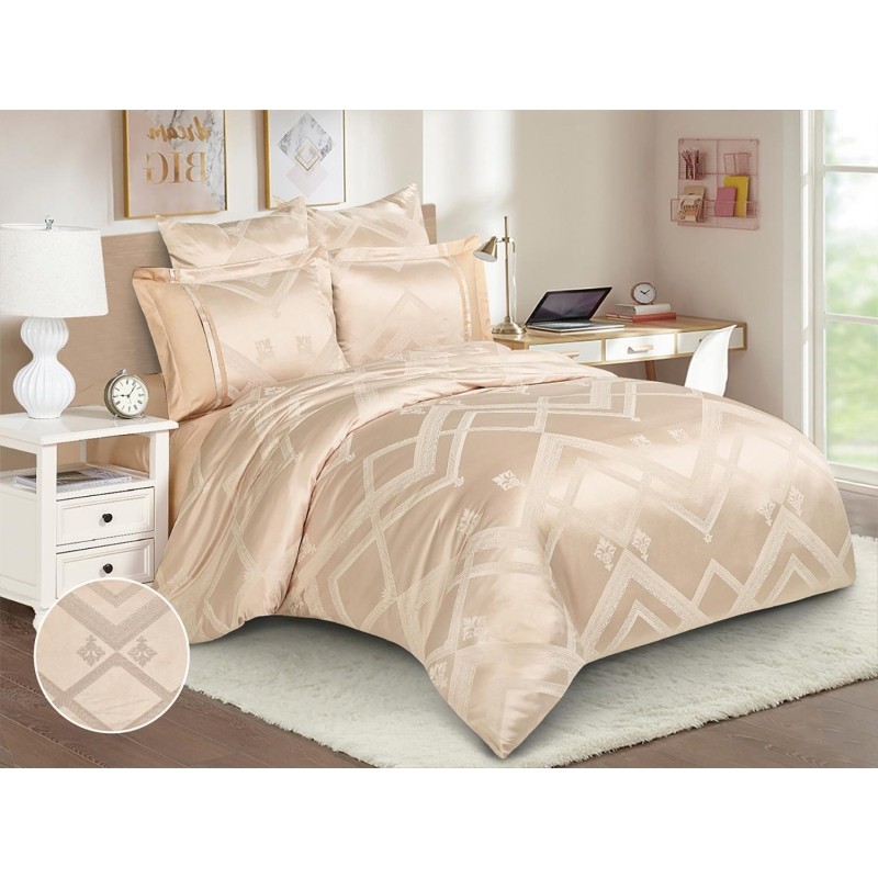 Постельное белье 2сп (нав50х70-2шт,70х70-2шт)Satin Jacquard21/207-SG