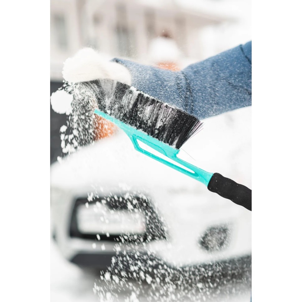 Щетка для снега  со съем. скребком Techno Spin&Clean 58см зелен SC800810017