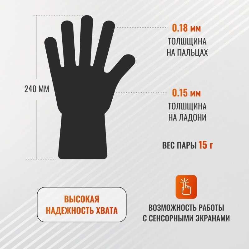 Перчатки одноразовые нитрил GOGRIP BLACK цв.черный (25 пар/уп) р.XXL,ПС