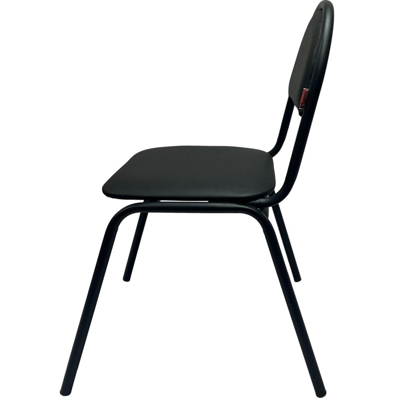 Стул КО_Echair 00С Серна каркас черный, к/з черный 201
