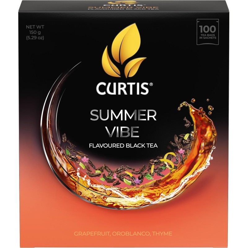 Чай Curtis Summer Vibe черный, аромат, 1,5гx100сашет
