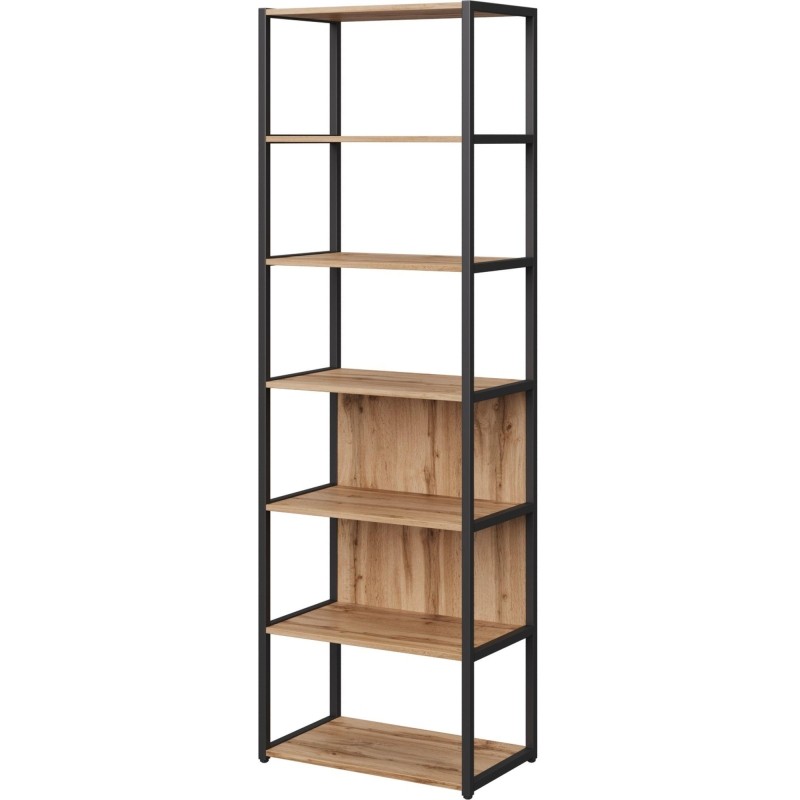 Стеллаж для документов K-Loft  241H024 670х400х2105 дуб натур/черный