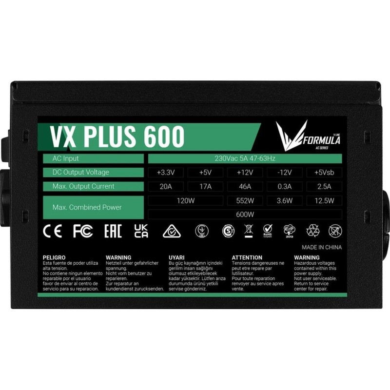 Блок питания Formula ATX 600W AC VX PLUS (20+4pin)(VX PLUS 600)