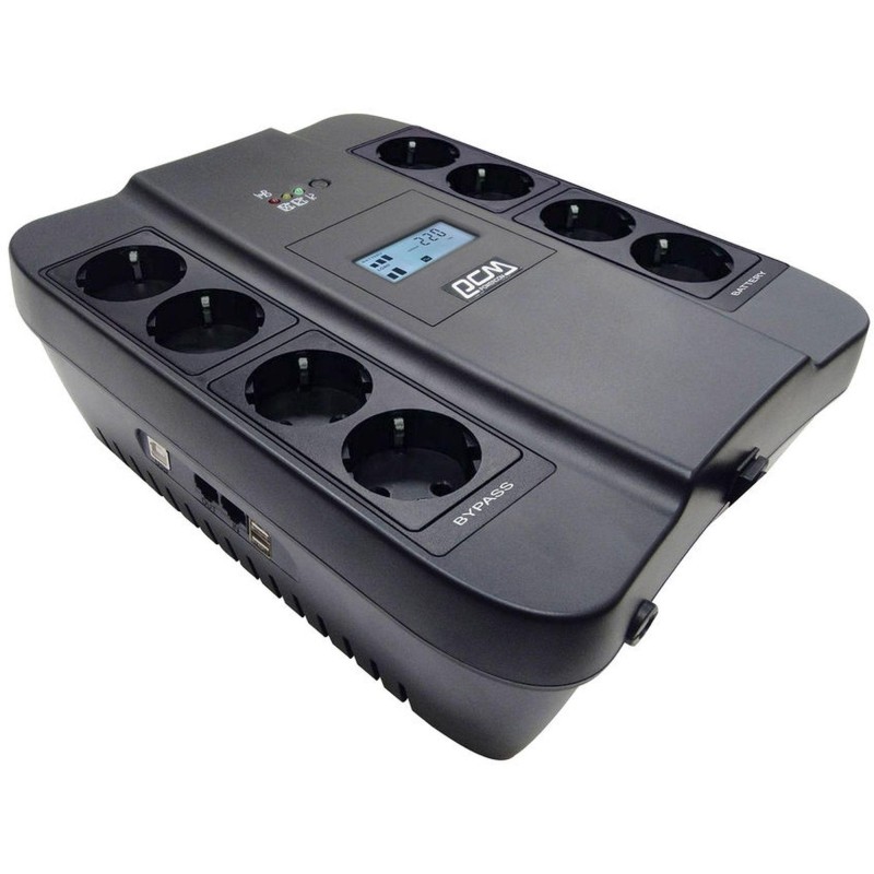ИБП Powercom SPD-750U LCD USB, 750VA/450W, Линейно-инт, 8xEURO, RJ45/11,USB
