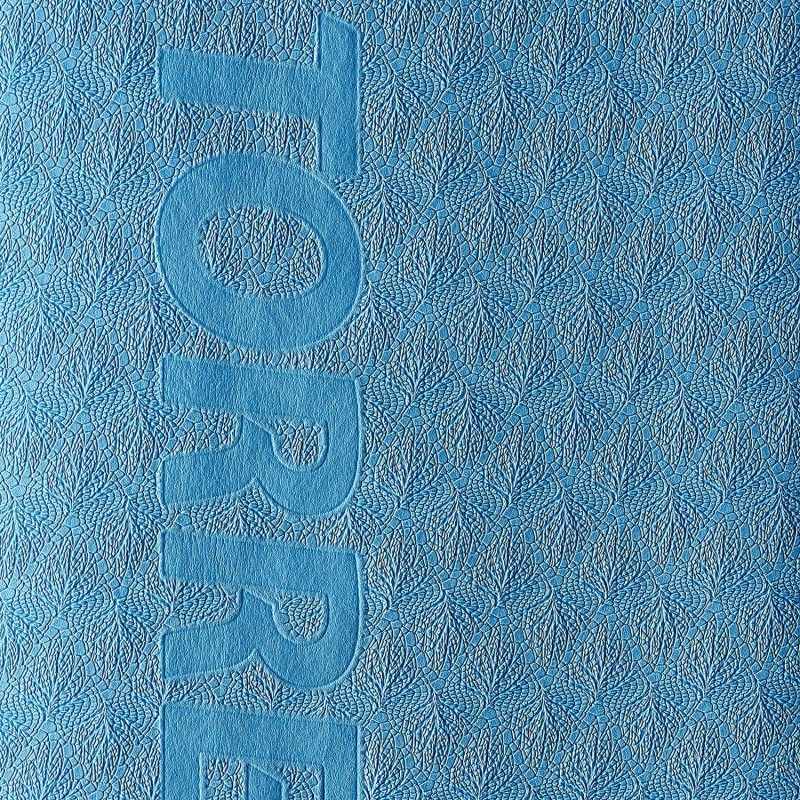 Коврик для йоги TORRES Comfort 4, YL10064, TPE 4 мм, нескольз, сине-серый