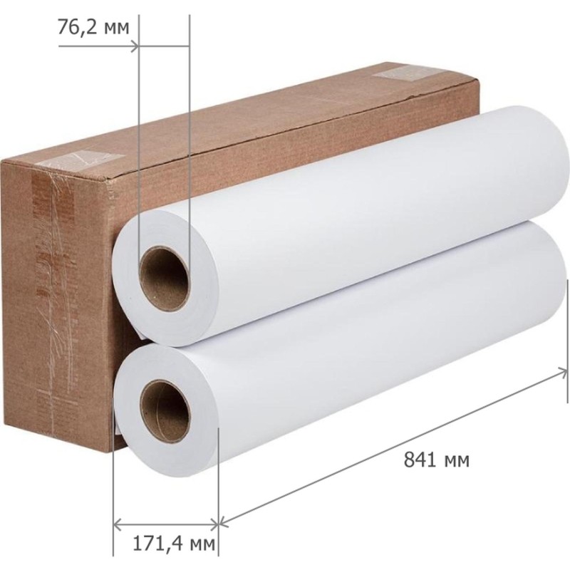 Бумага широкоформатная ProMEGA engineer 80г 841x175 76.2мм [2рулона