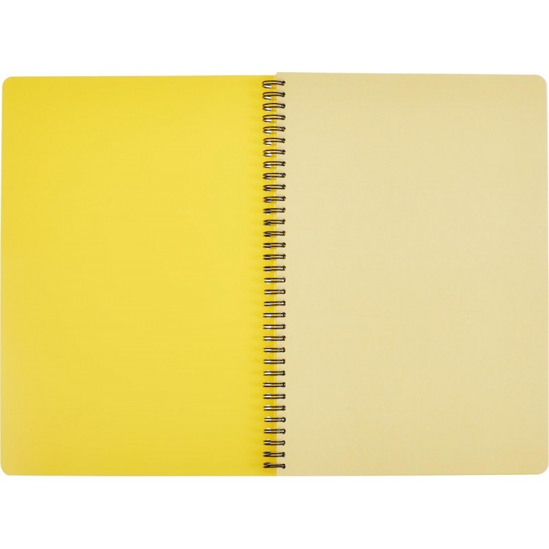 Бизнес-тетрадь А4,96л,кл,спир,пластик,тон.бл. Attache Bright colours Желтый
