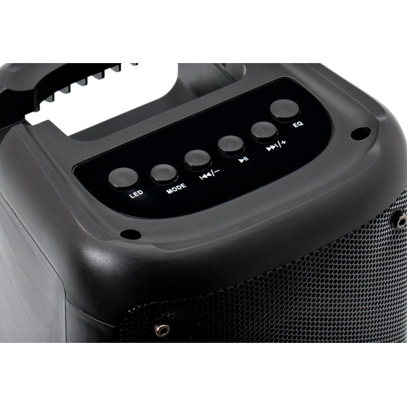 Колонка Perfeo Disco Ring, 10Вт,LED/FM/MP3/USB/SD/AUX/MIC, черная(PF_B4981)