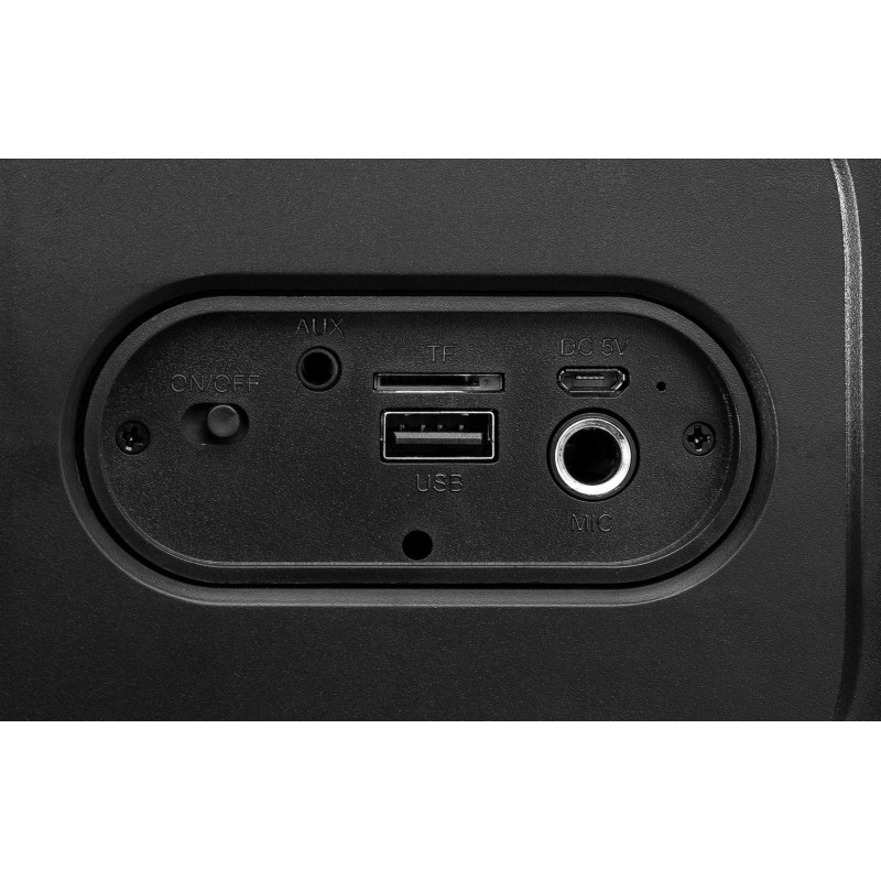 Колонка Perfeo Disco Ring, 10Вт,LED/FM/MP3/USB/SD/AUX/MIC, черная(PF_B4981)