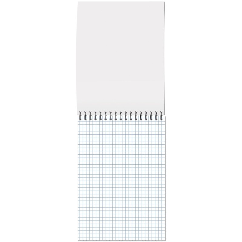 Блокнот А5 60л Attache Nature White flowers клет,65г,100%,греб,карт,ВД-лак