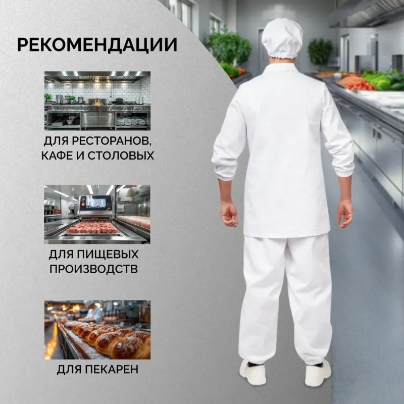 Брюки для пищевого производства универс. у17-БР (р.60-62) р.182-188