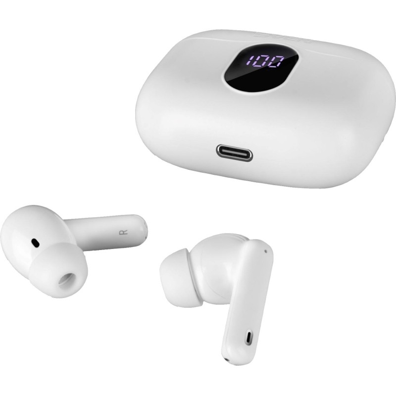 Наушники Sven E-310B, белый, Bluetooth, TWS, ANC, ENC
