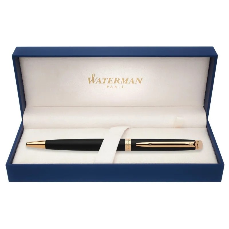 Ручка шариковая Waterman Hemisphere Matt Black GT син,1мм,кор S0920770