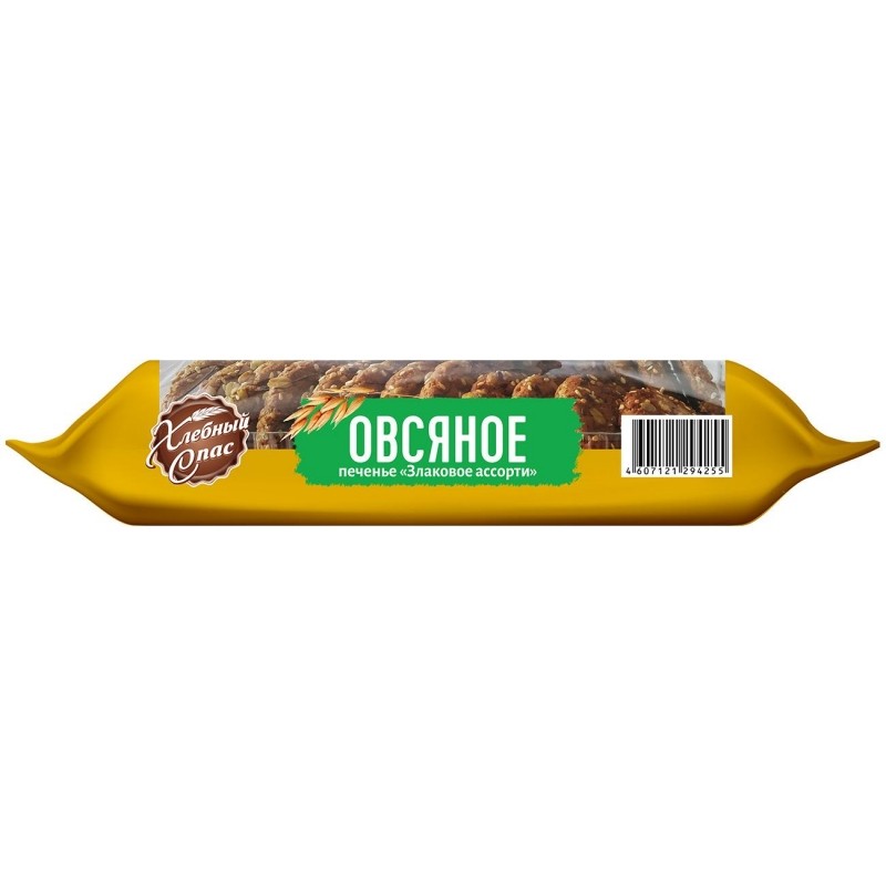 Печенье Хлебный Спас Овсяное Злаковое ассорти, ГОСТ 500г