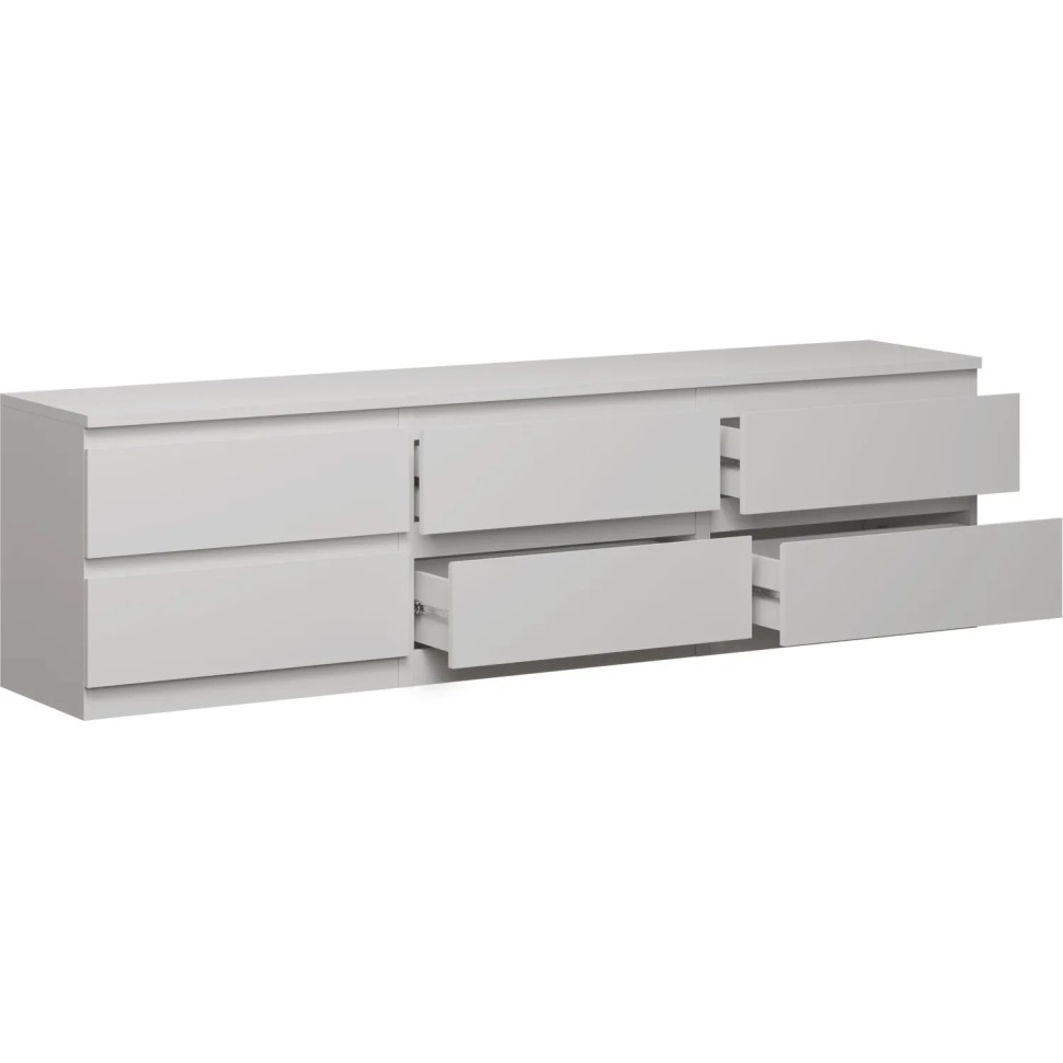 Тумба ШС_Кастор 6 ящиков белая