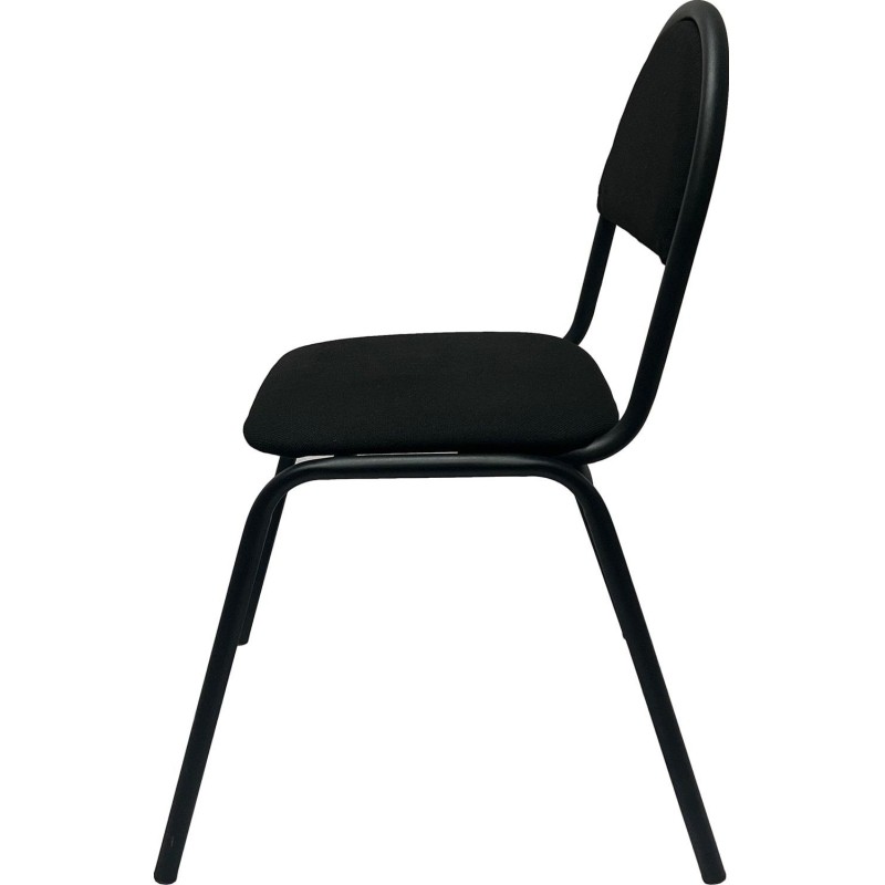 Стул КО_Echair 00С Серна каркас черный, ткань черная 101