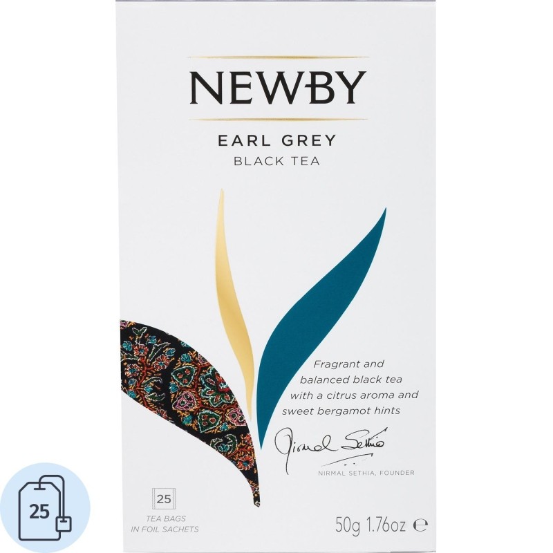 Чай Newby Эрл Грей черный 25 пакетиков