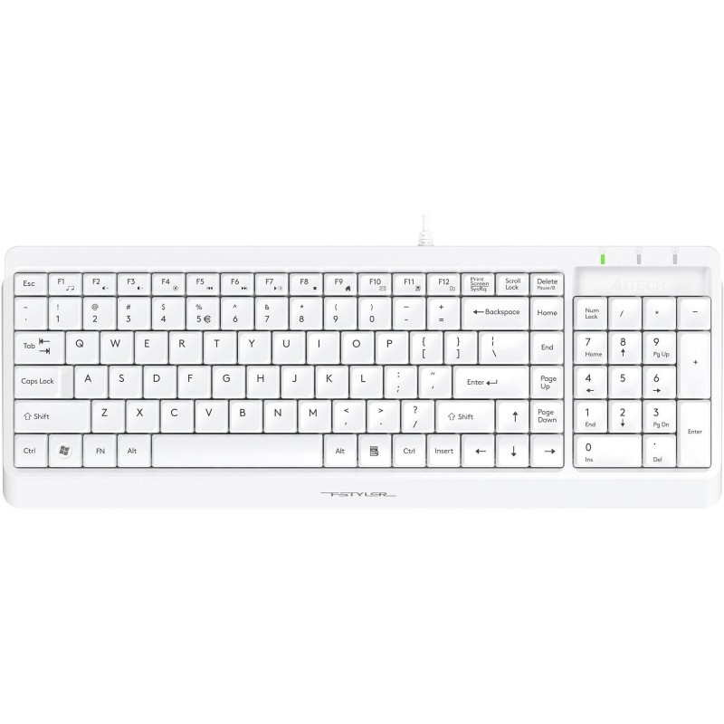 Набор клавиатура+мышь A4Tech Fstyler F1512 клав:белый мышь:белый USB