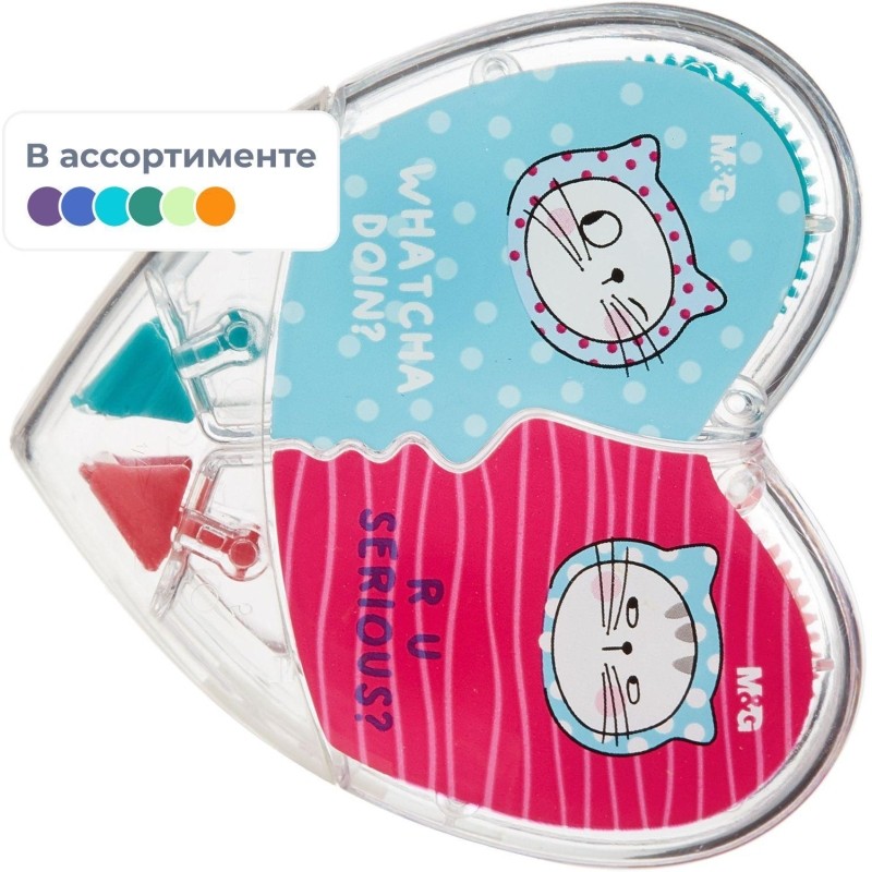 Корректирующая лента M&amp;G So Many Cats 5мм x 5м, 2 шт.в упак, в ассорт