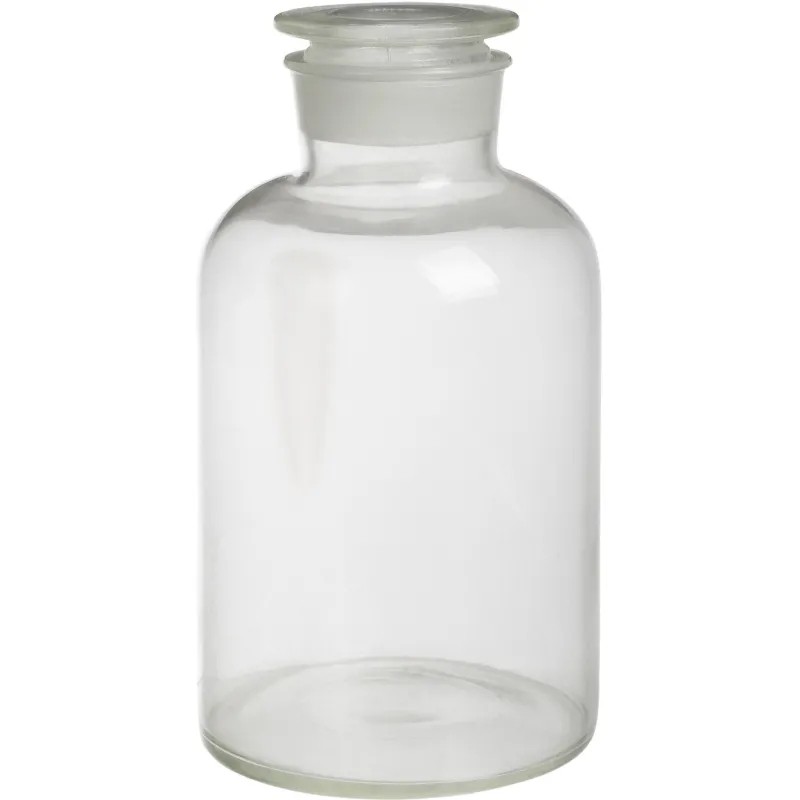 Склянка  5000 мл широкое горло светлая с прит. пробкой