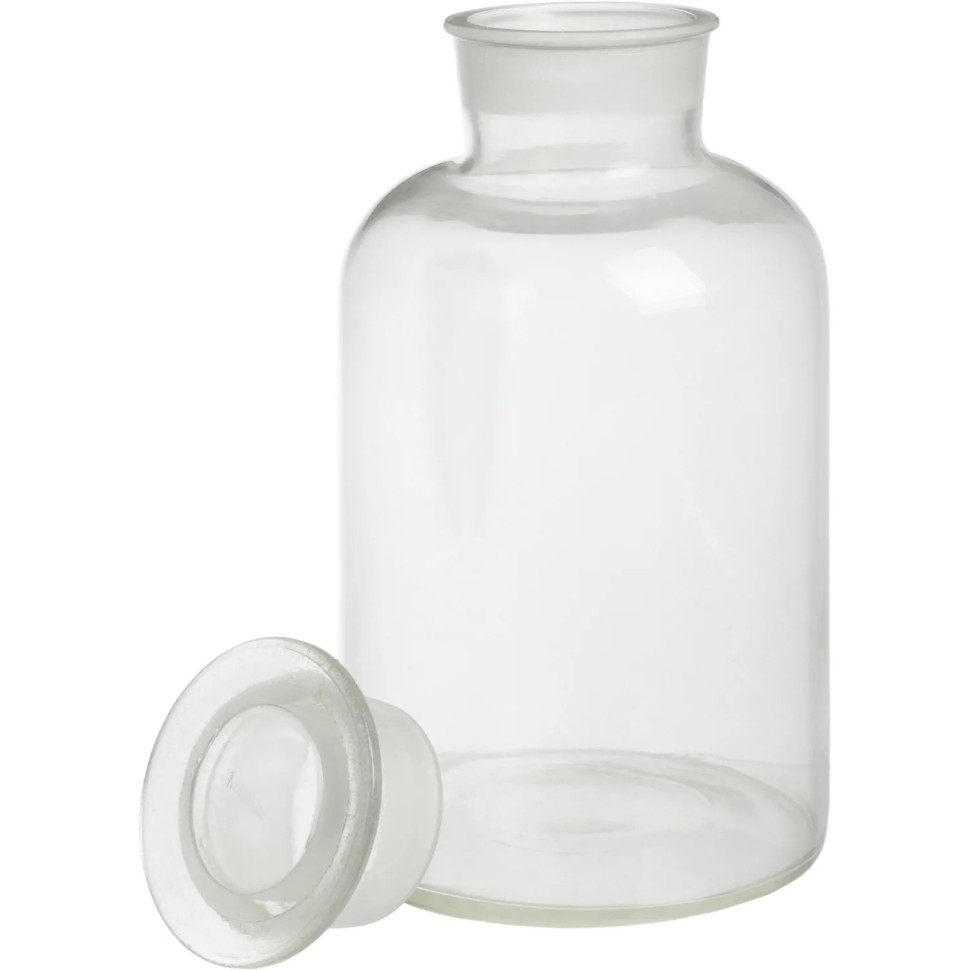 Склянка  5000 мл широкое горло светлая с прит. пробкой