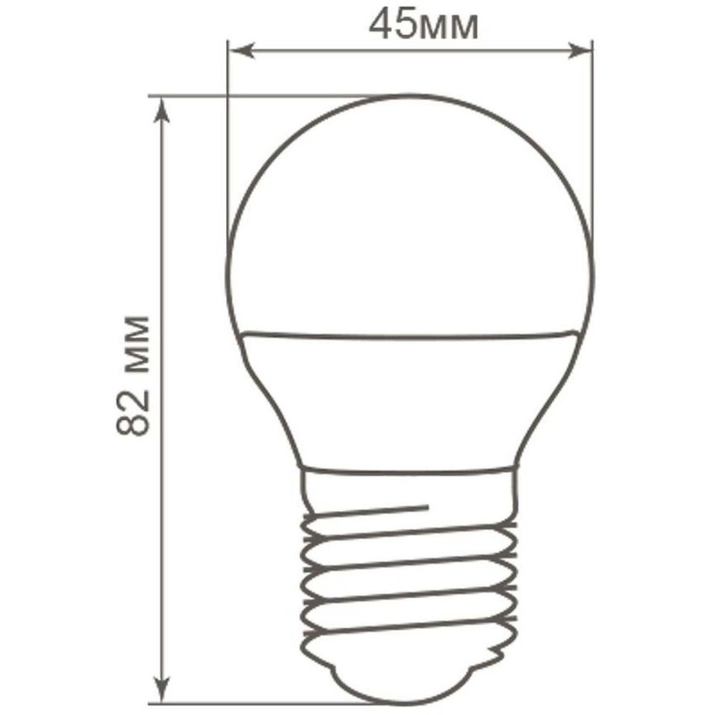 Лампа светодиодная Feron LB-38 Шарик E27 5W 175-265V 2700K(25404)