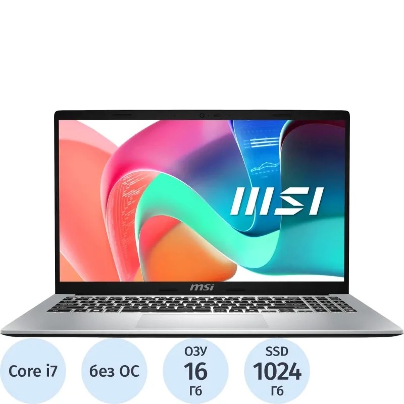 Ноутбук MSI F13MG-202XRU(9S7-15S122-202)i7 1355U/16Gb/1Tb SSD/15.6/DOS